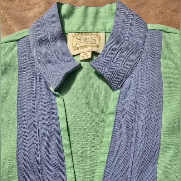 SAIL TO SABLE Classic Sleeveless Mini Tunic Dress Linen Size Medium - Picture 3 of 8